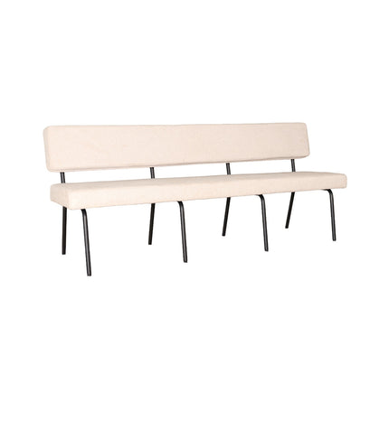 Eetkamerbank Wendy 220cm zand stof