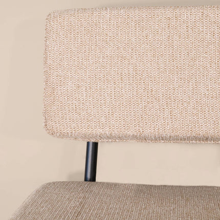 Eetkamerbank Wendy 220cm beige stof