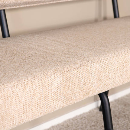 Eetkamerbank Wendy 220cm beige stof