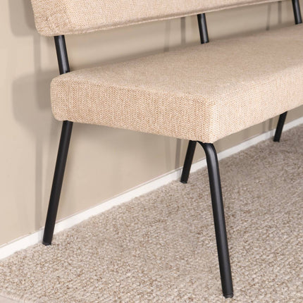Eetkamerbank Wendy 220cm beige stof
