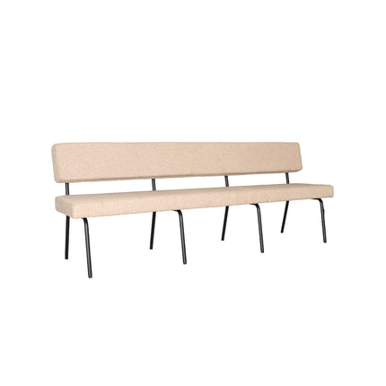 Eetkamerbank Wendy 220cm beige stof