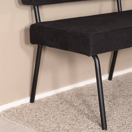 Eetkamerbank Wendy 220cm zwart stof