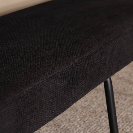 Eetkamerbank Wendy 220cm zwart stof