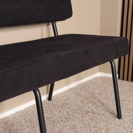 Eetkamerbank Wendy 220cm zwart stof