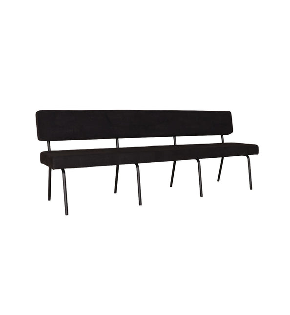 Eetkamerbank Wendy 220cm zwart stof