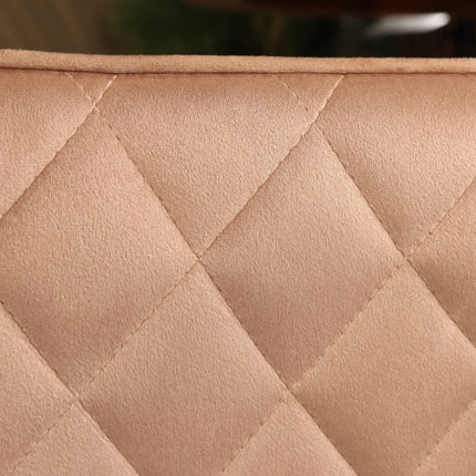Eetkamerstoel met armleuning Ares velvet champagne eetstoel