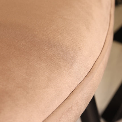 Eetkamerstoel met armleuning Ares velvet champagne eetstoel