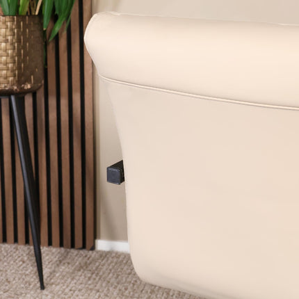 Eetkamerstoel beige eco-leer Noor