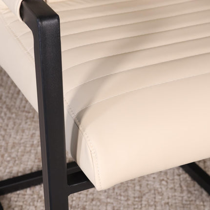 Eetkamerstoel beige eco-leer Noor
