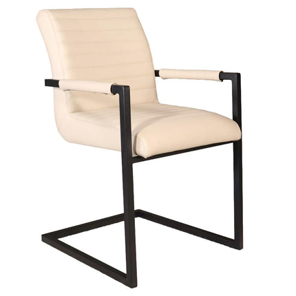 Eetkamerstoel beige eco-leer Noor