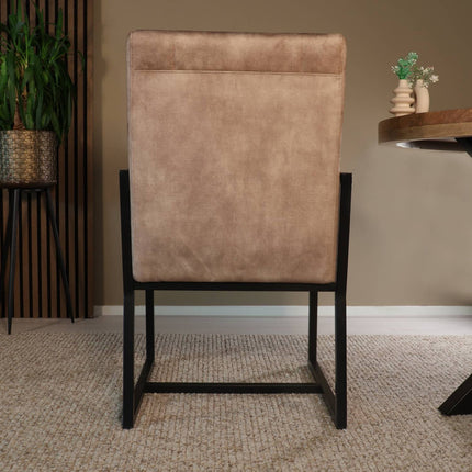 Eetkamerstoel beige velvet Forest