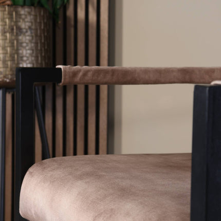 SET DEAL: 4 stuks Eetkamerstoel beige velvet Forest