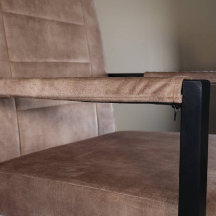 Eetkamerstoel beige velvet Forest