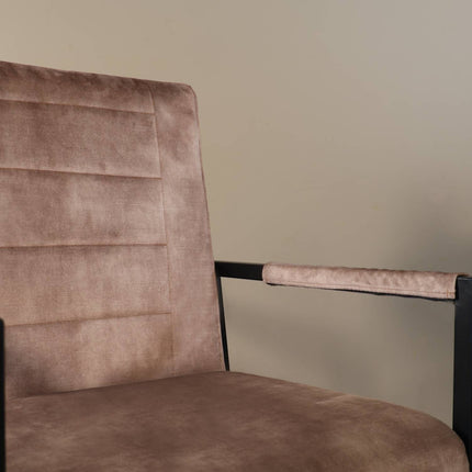 Eetkamerstoel beige velvet Forest