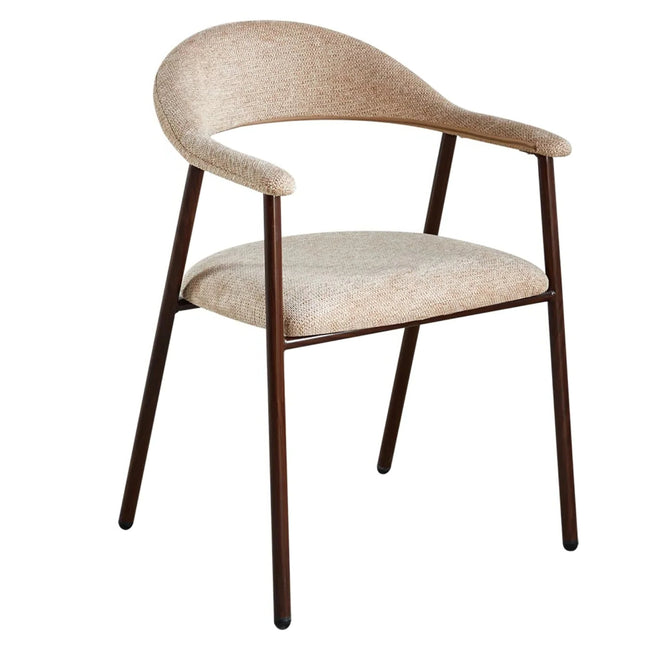 SET DEAL 6 stuks: Eetkamerstoel Japandi bruin Mika walnoot