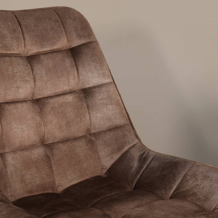Eetkamerstoel cognac velvet de Vince