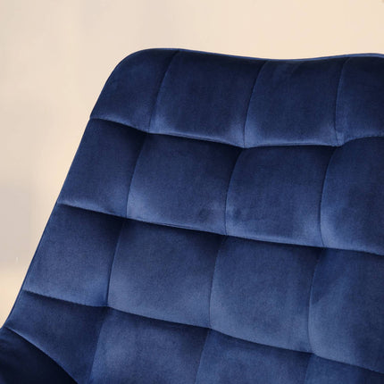 SET DEAL 6 stuks: Eetkamerstoel donkerblauw velvet de Vince