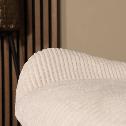 SET DEAL: 6 Eetkamerstoelen draaibaar gebroken wit stof Marloes