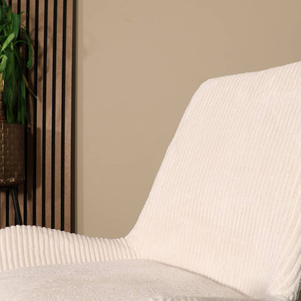 SET DEAL: 6 Eetkamerstoelen draaibaar gebroken wit stof Marloes