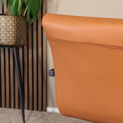 SET DEAL 4 stuks: Eetkamerstoel cognac eco-leer Noor