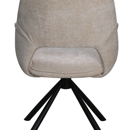 SET DEAL: 6 stuks Eetkamerstoel draaibaar Kevin beige