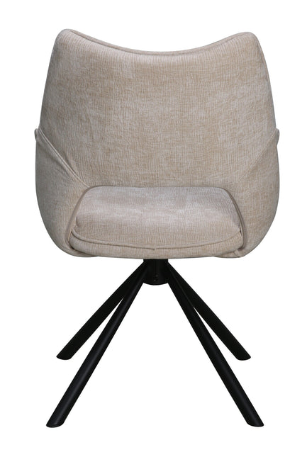 SET DEAL: 4 stuks Eetkamerstoel draaibaar Kevin beige