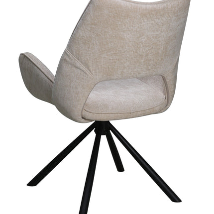 SET DEAL: 4 stuks Eetkamerstoel draaibaar Kevin beige