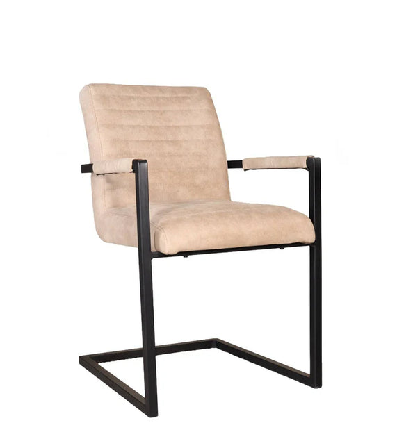 SET DEAL: 6 stuks Eetkamerstoel zand microvezel Noor