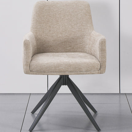 Eetkamerstoel draaibaar taupe chenille Nola