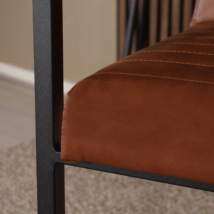 Eetkamerstoel cognac kunstleder Noor