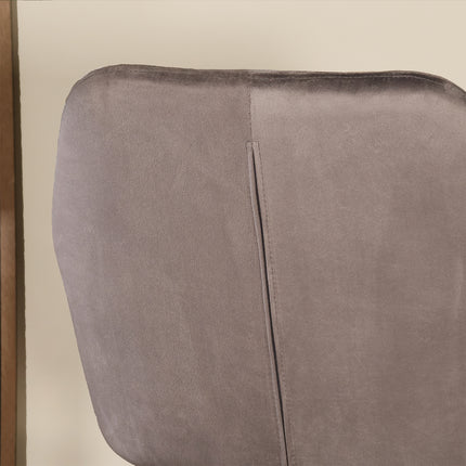 Eetkamerstoel antraciet velvet Paco