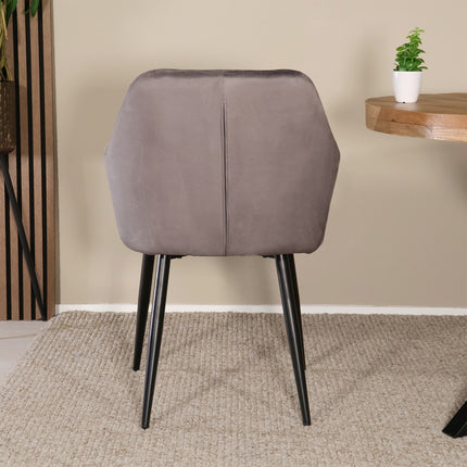SET DEAL 4 stuks: Eetkamerstoel antraciet velvet Paco