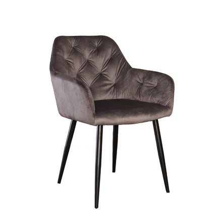 SET DEAL 4 stuks: Eetkamerstoel antraciet velvet Paco