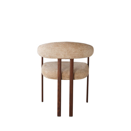 Eetkamerstoel Japandi bruin Sena walnoot