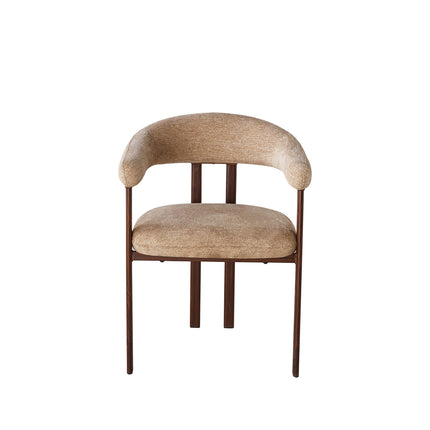 Eetkamerstoel Japandi bruin Sena walnoot