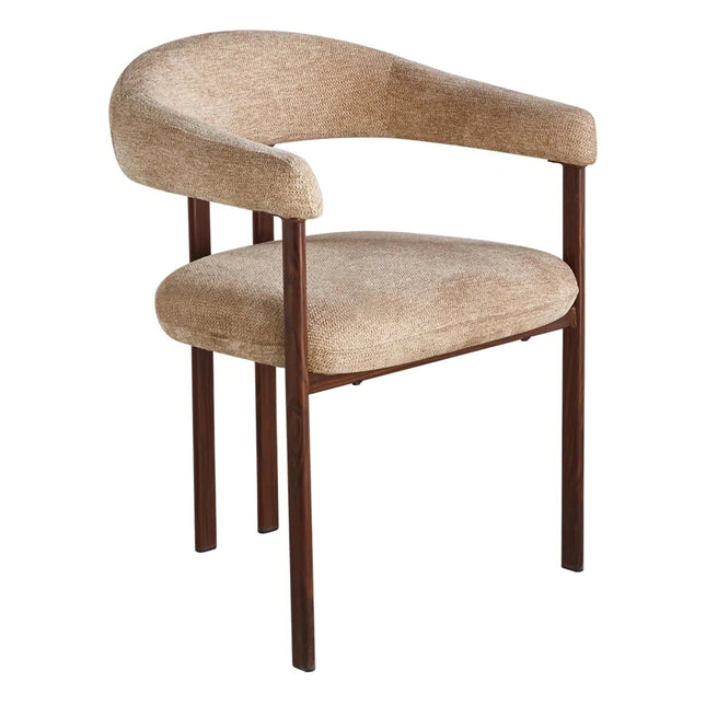 SET DEAL: 6 stuks Eetkamerstoel Japandi bruin Sena walnoot