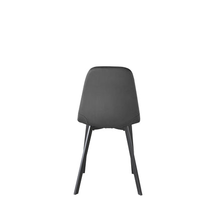 Eetkamerstoel grijs velvet Simpy