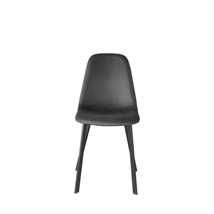 Eetkamerstoel grijs velvet Simpy