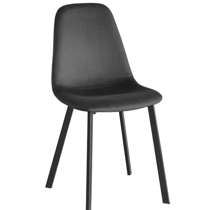 SET DEAL 6 stuks: Eetkamerstoel grijs velvet Simpy