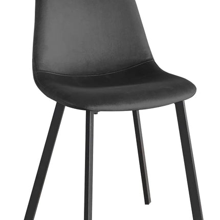 SET DEAL 6 stuks: Eetkamerstoel grijs velvet Simpy