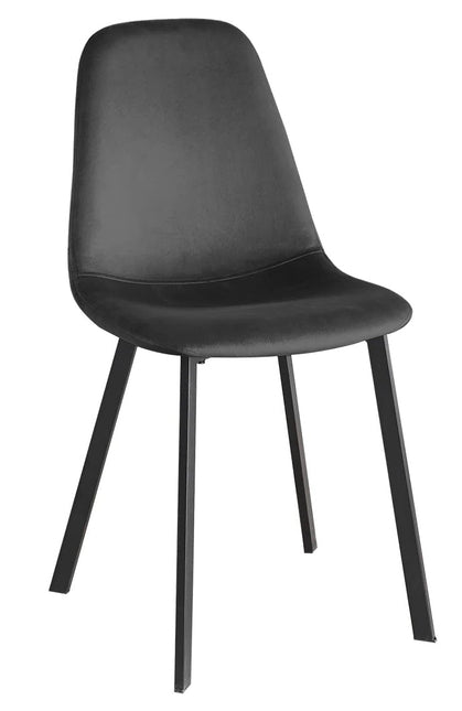 SET DEAL 4 stuks: Eetkamerstoel grijs velvet Simpy