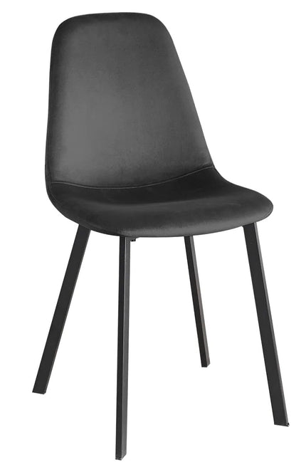 SET DEAL 4 stuks: Eetkamerstoel grijs velvet Simpy