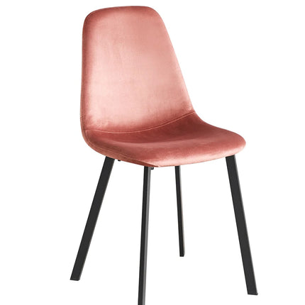 Eetkamerstoel oud roze velvet Simpy