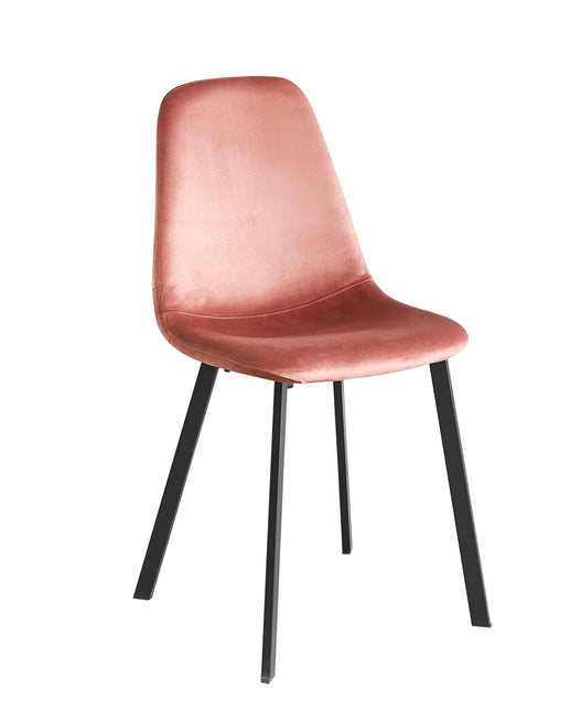 Eetkamerstoel oud roze velvet Simpy
