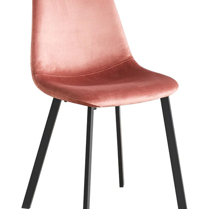 SET DEAL 6 stuks: Eetkamerstoel oud roze velvet Simpy