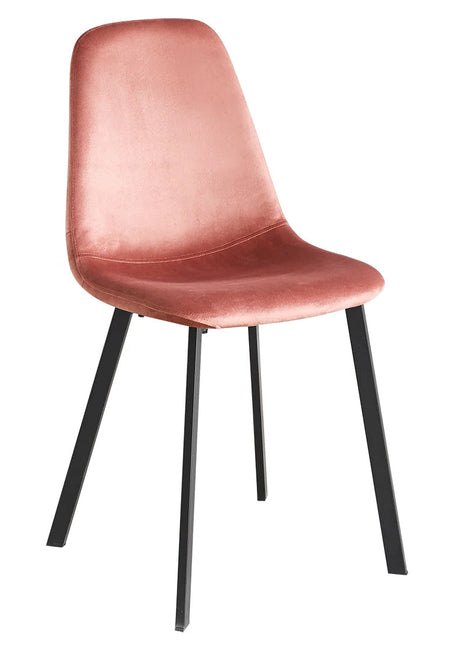 SET DEAL 6 stuks: Eetkamerstoel oud roze velvet Simpy
