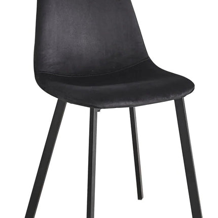 SET DEAL 4 stuks: Eetkamerstoel zwart velvet Simpy