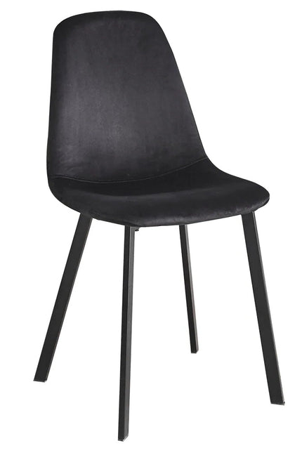 SET DEAL 4 stuks: Eetkamerstoel zwart velvet Simpy