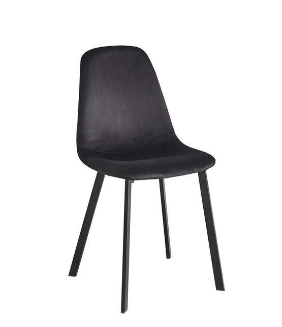 SET DEAL: 4 Eetkamerstoelen zwart velvet Simpy