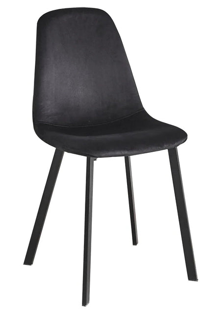 SET DEAL 6 stuks: Eetkamerstoel zwart velvet Simpy